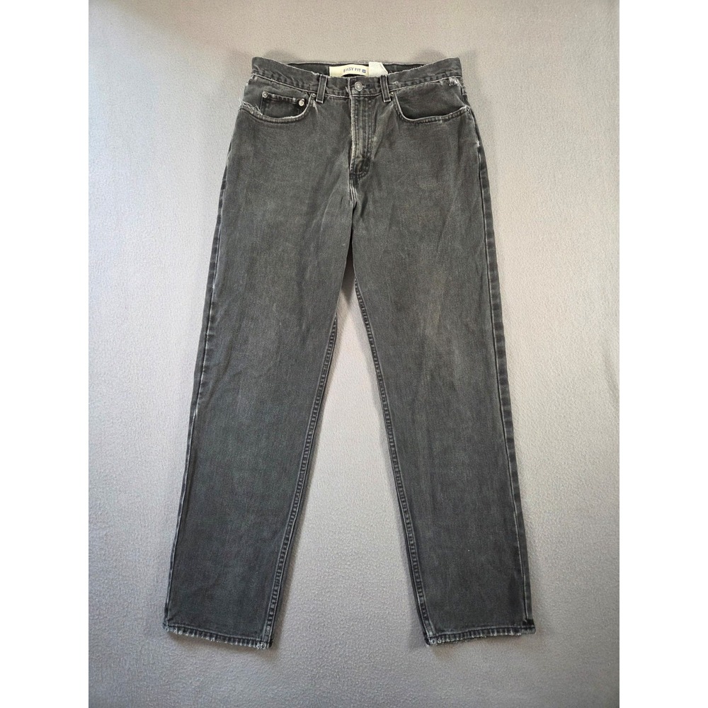 Vintage Gap Jeans Mens 32x32 Faded Black Easy Fit Relaxed Straight 100% Cotton